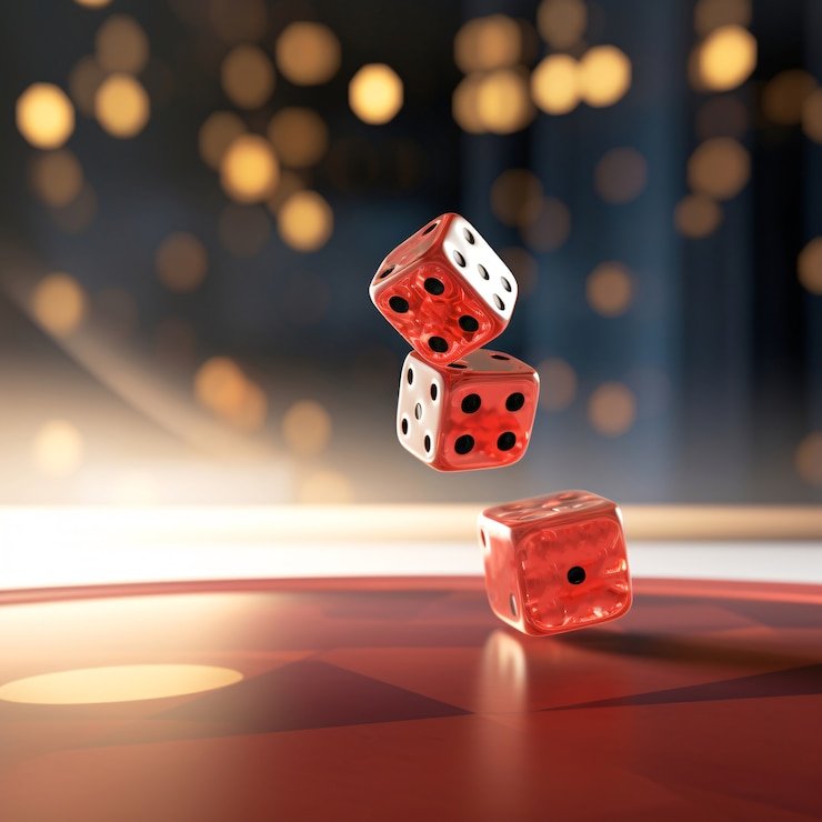 Papan taruhan Live Baccarat xilonen dengan zona Player, Banker, dan Tie